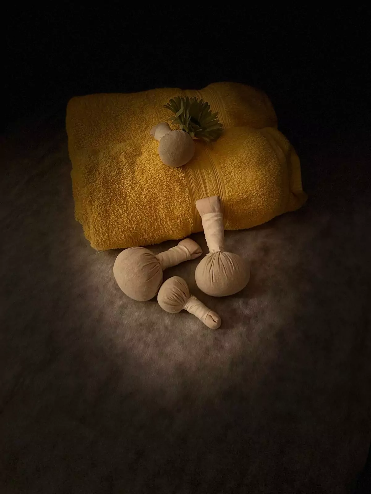 Kräuterstempelmassage Detail